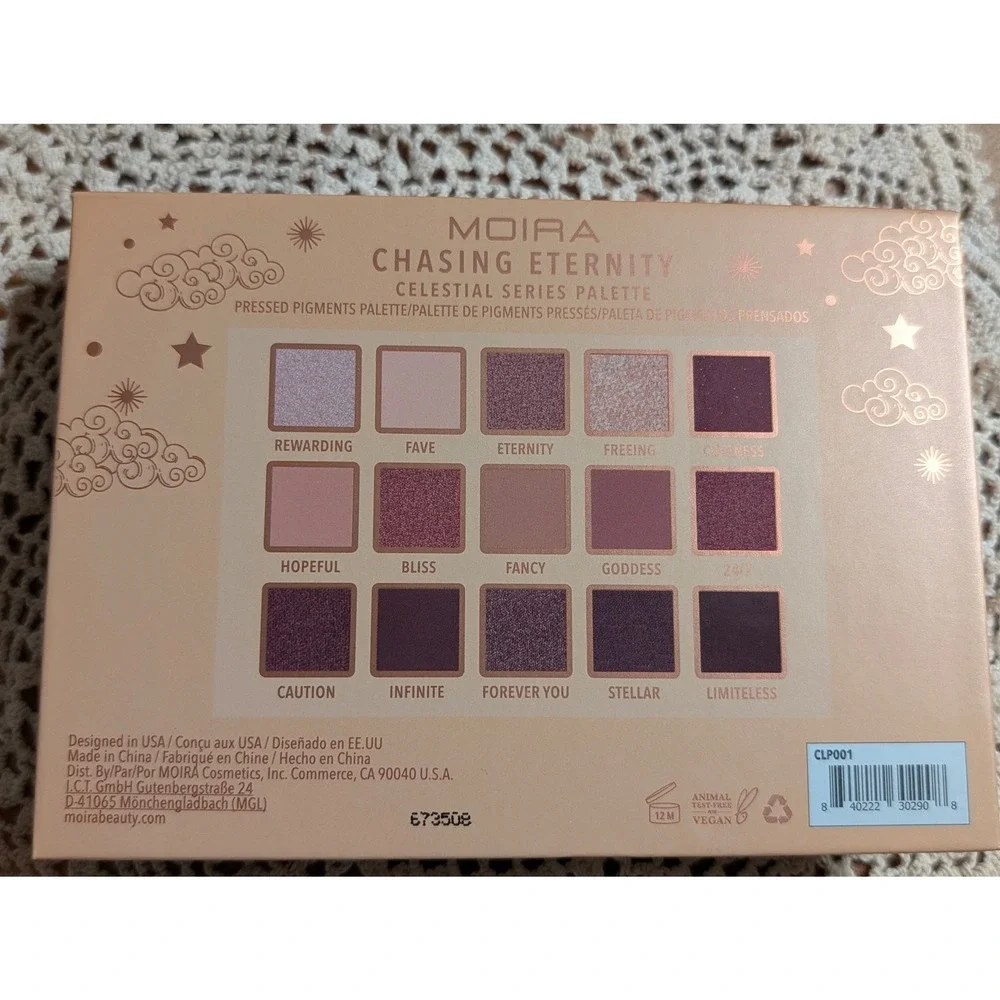 NIB Moira Chasing Eternity Celestial Series Palette 15 Pressed Pigments